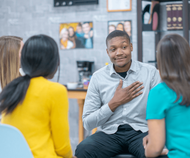 mental health support group in session