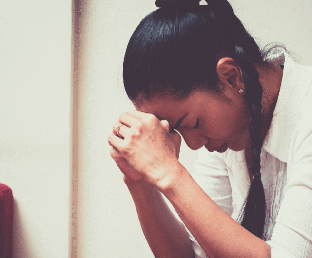 lady with job burnout