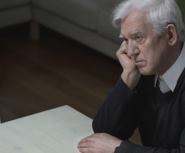 a senior facing isolation sadness