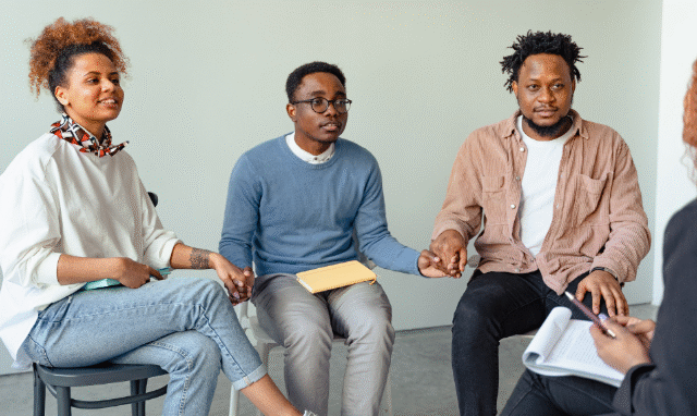 people in group therapy