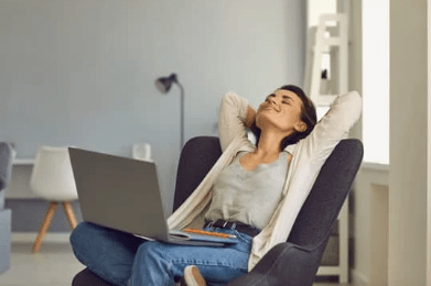 woman smiling