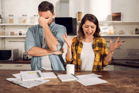 stressed couple