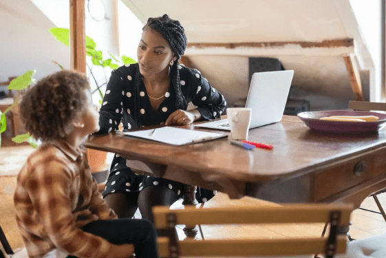 therapist and a child
