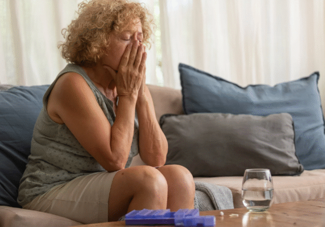 woman having a crisis