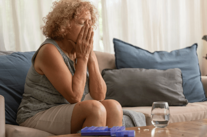 woman having a crisis