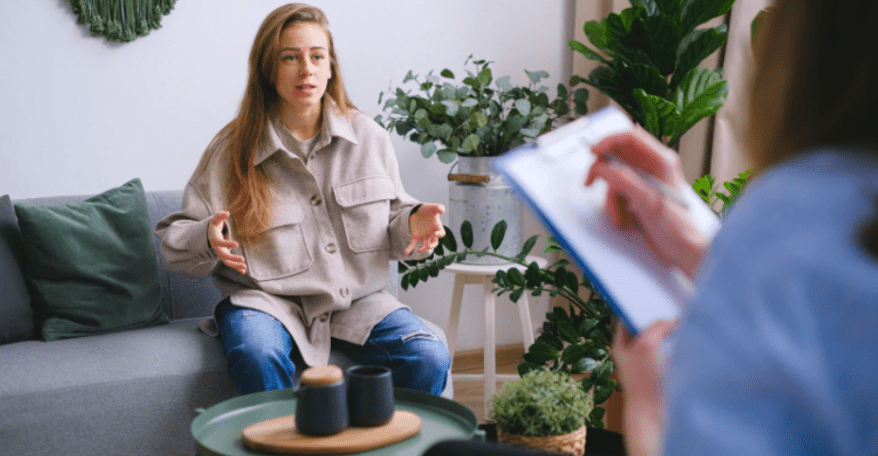 woman at therapy
